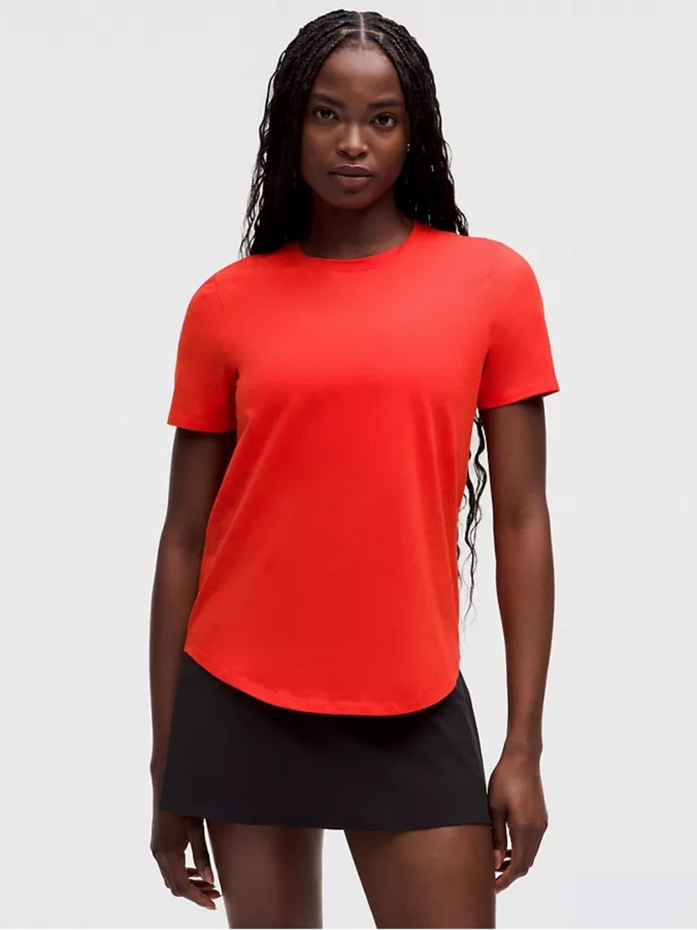 Lululemon Love Curved-Hem Crewneck T-Shirt in Hot Heat